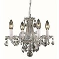 Lighting Business V7804D15C-RC 12 x 15 in. Rococo 4 light Chrome Pendant - Royal Cut Crystals LI2961408